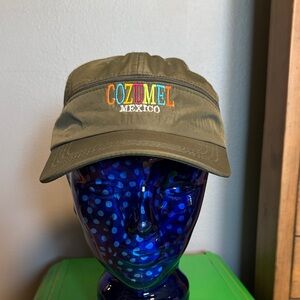 Cozumel Mexico Olive Green Men's Visor Hat